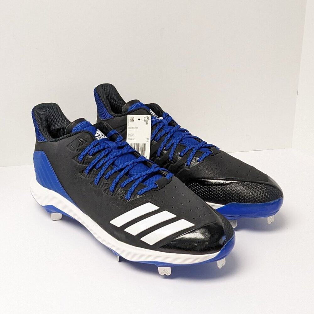 Adidas Icon Bounce Baseball Cleats, Black/Blue, Men's 15 M